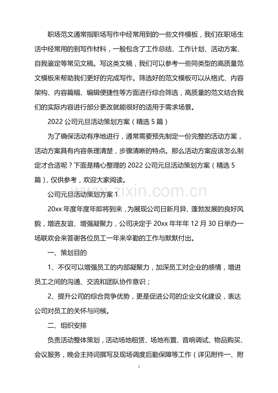 2022年公司元旦活动策划方案.doc_第1页