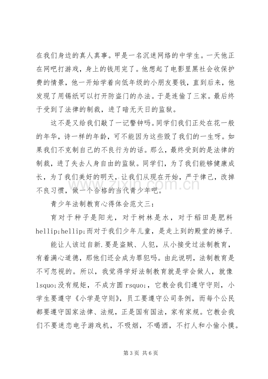 青少年法制教育心得体会范文.docx_第3页