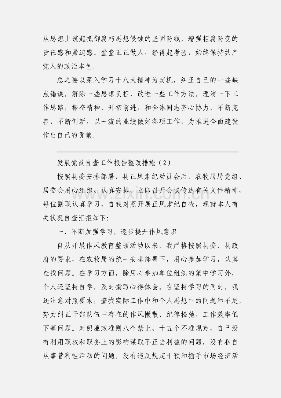 发展党员自查工作报告整改措施二篇.docx_第3页