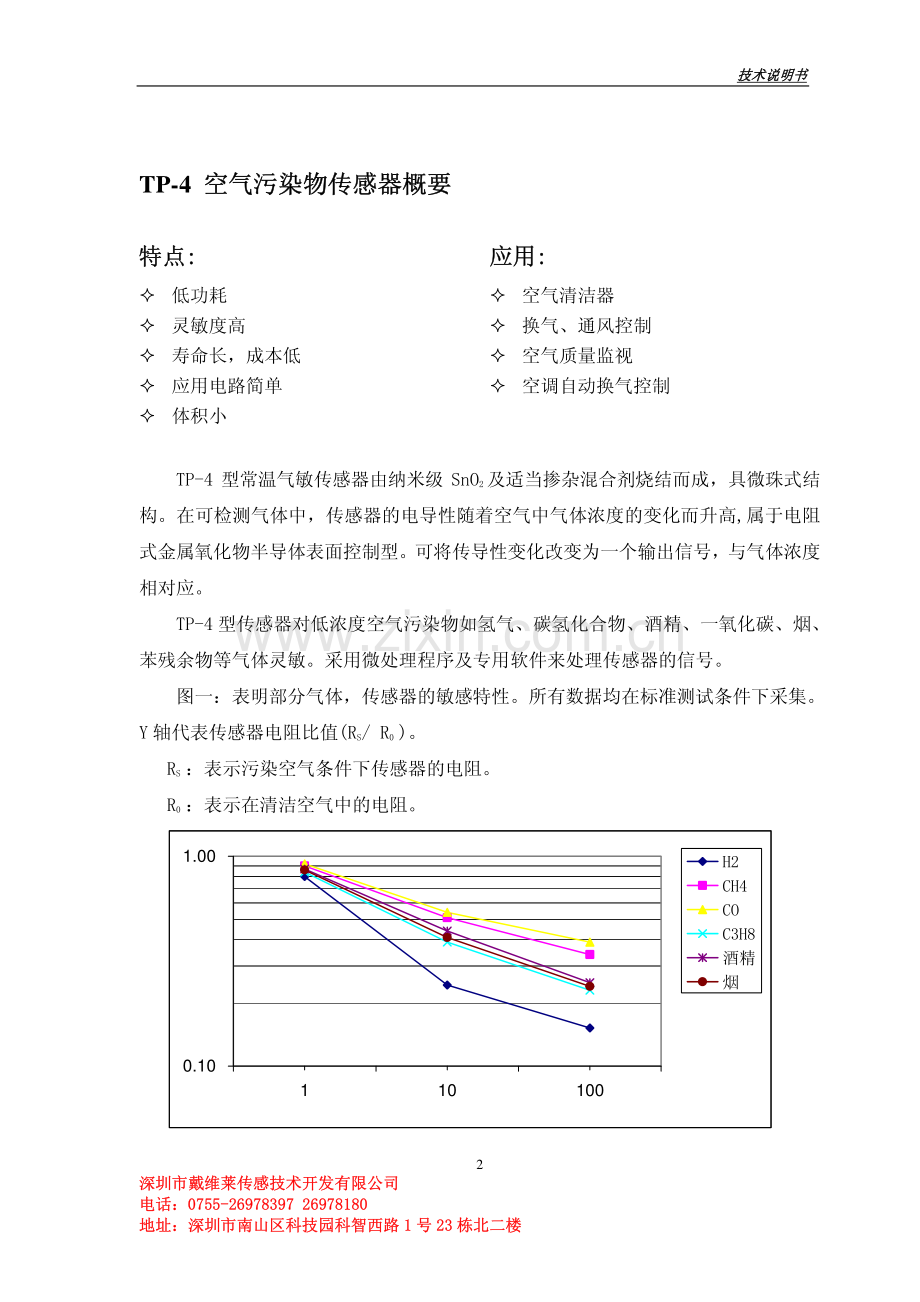 空气质量传感器技术规格书(中文).pdf_第2页