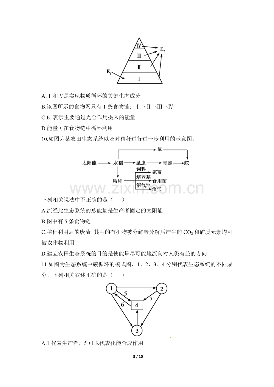 《生态系统及其稳定性》单元考点集训.doc_第3页