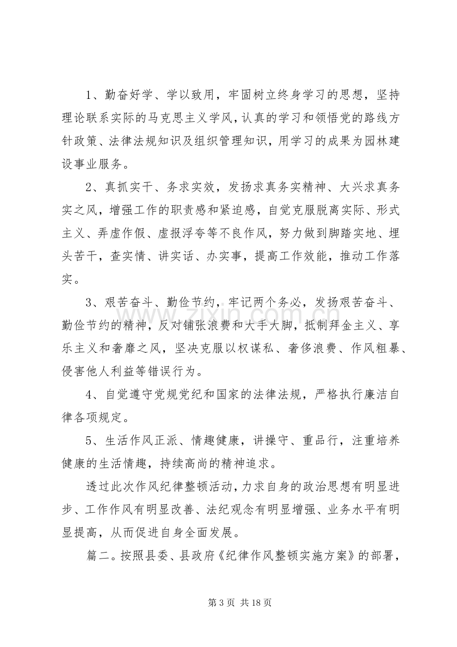 作风纪律整顿心得体会范文多篇.docx_第3页