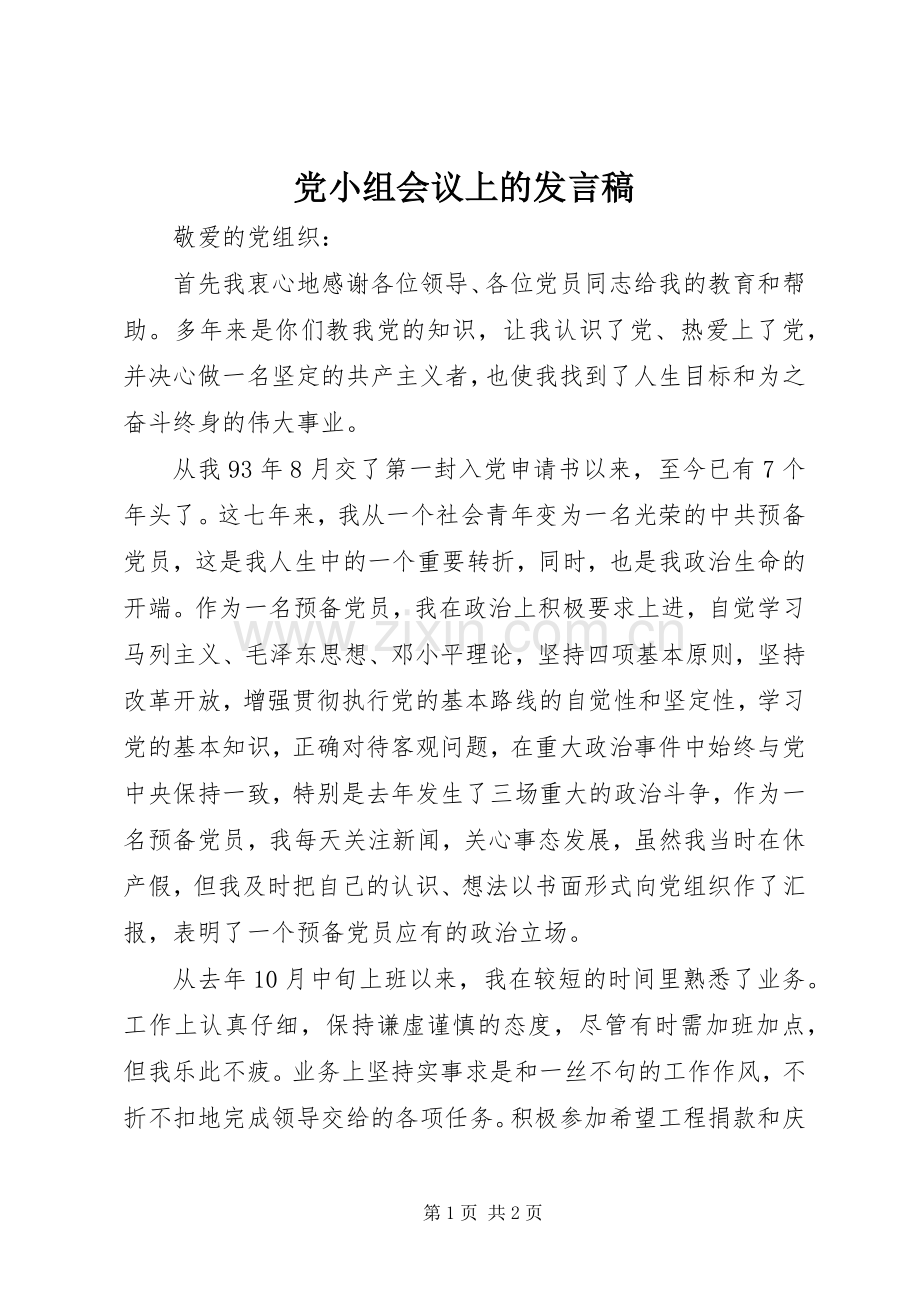 党小组会议上的发言稿_3.docx_第1页