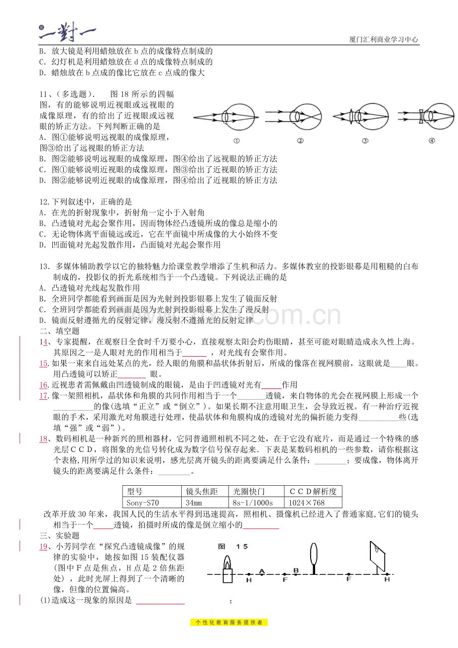 C2光的反射、折射、平面镜、凸透镜成像.doc_第2页