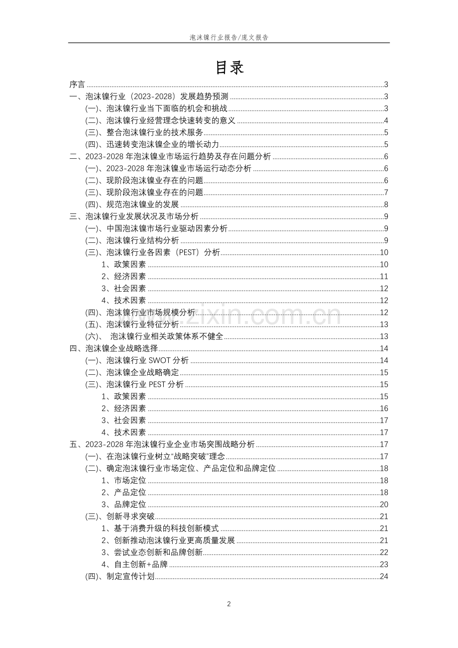 2023年泡沫镍行业分析报告及未来五至十年行业发展报告.doc_第2页