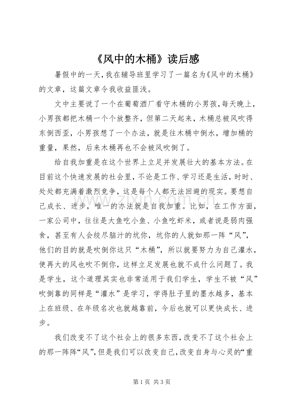 《风中的木桶》读后感.docx_第1页