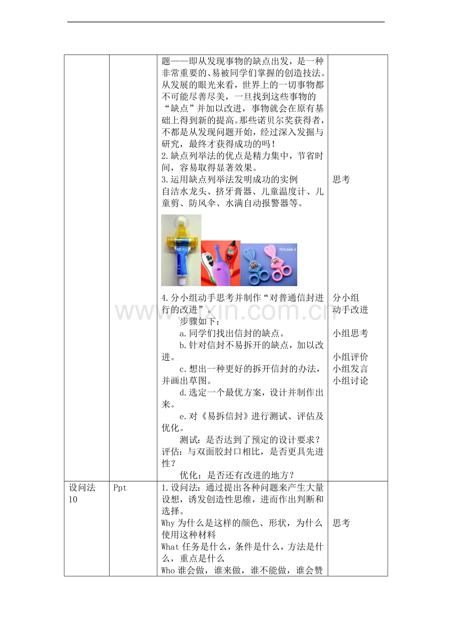 高三通用技术《技术与设计》5.2常用的创造技法教学设计.doc_第3页