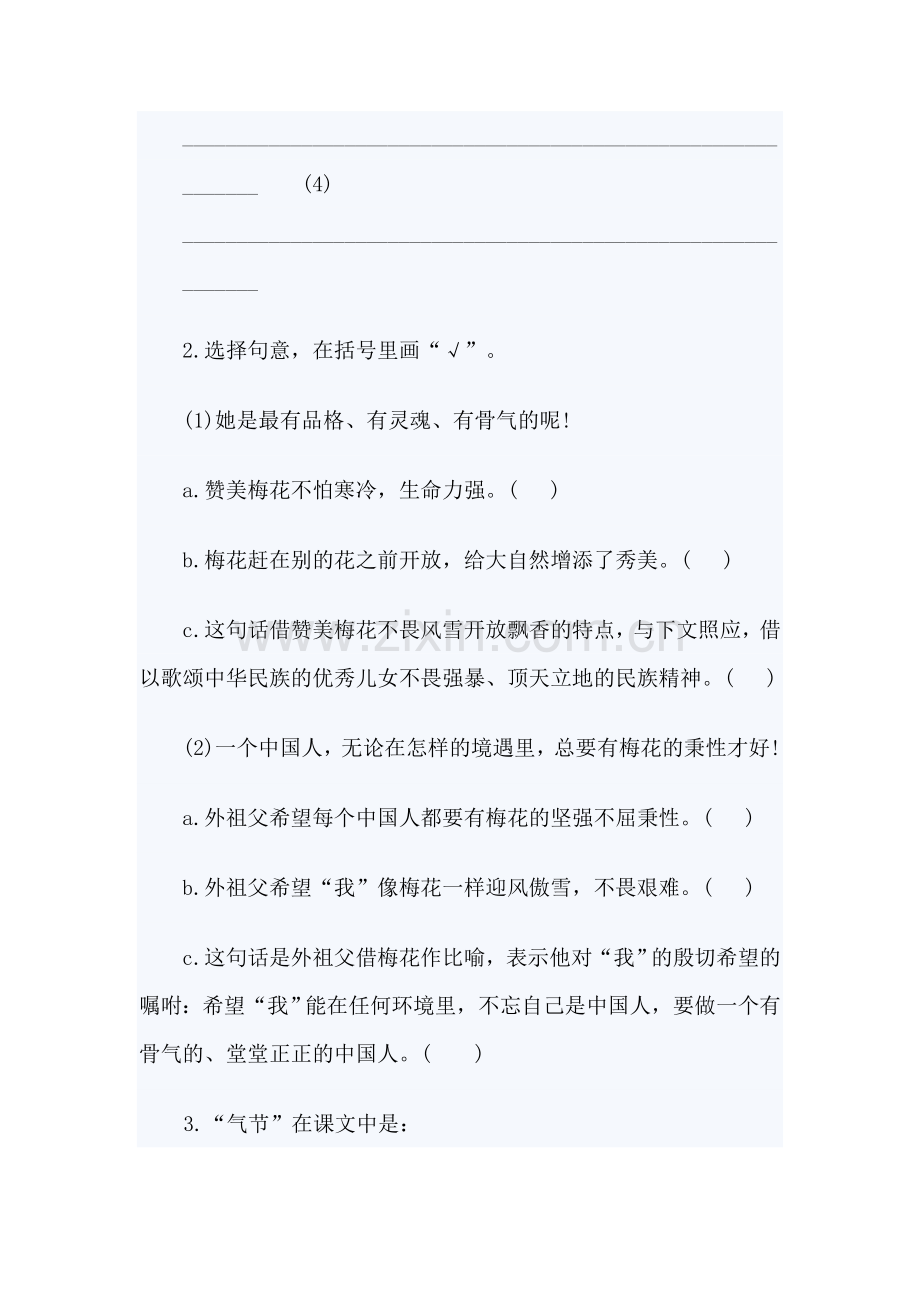 梅花魂(阅读题教学设计).doc_第2页