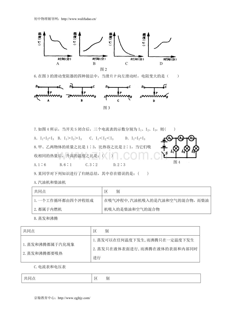 安宁中学2010--2011年年九年级物理月考试题.doc_第2页