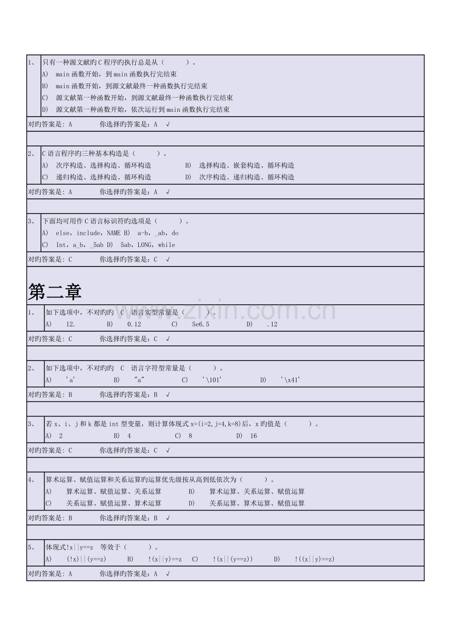 2023年新版c语言题库资料.doc_第1页