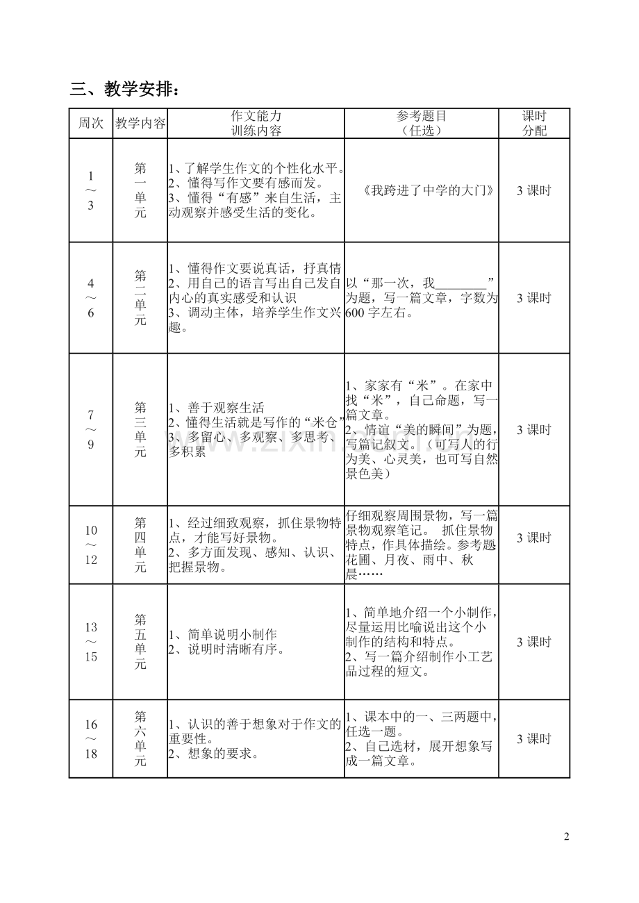 七(上)作文教学计划(苏教版).doc_第2页