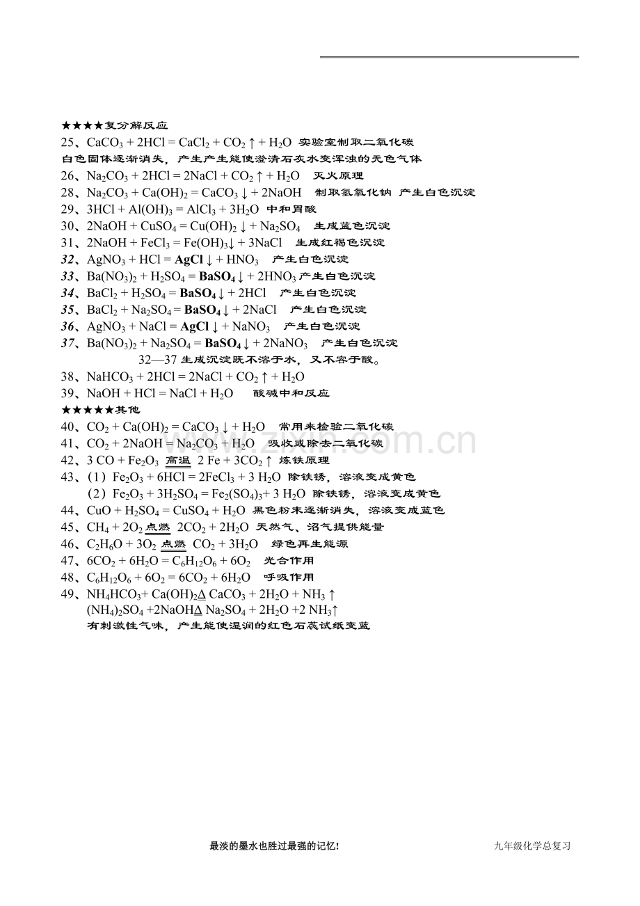 初中常见的化学方程式.doc_第2页