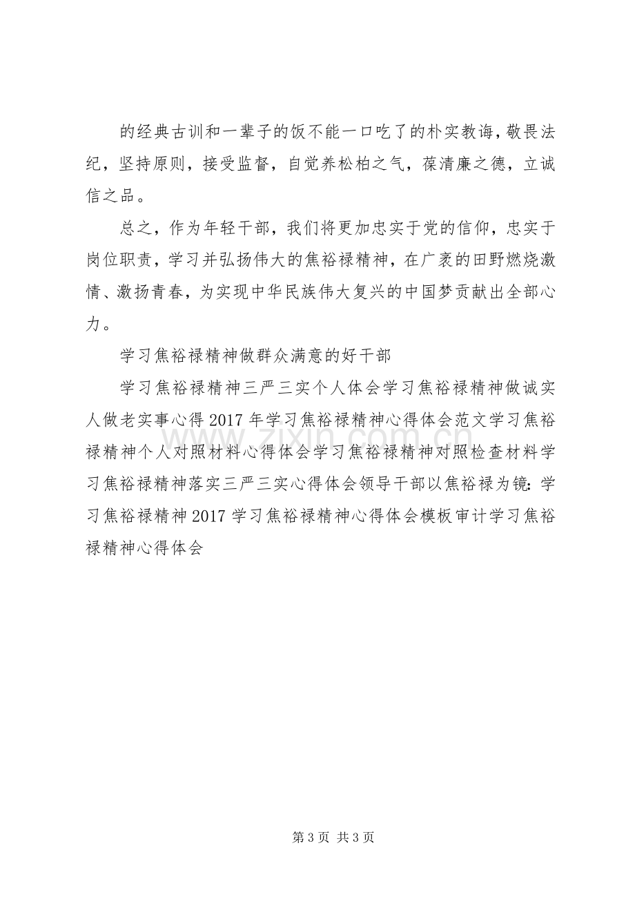 20XX年学习焦裕禄精神心得感悟.docx_第3页