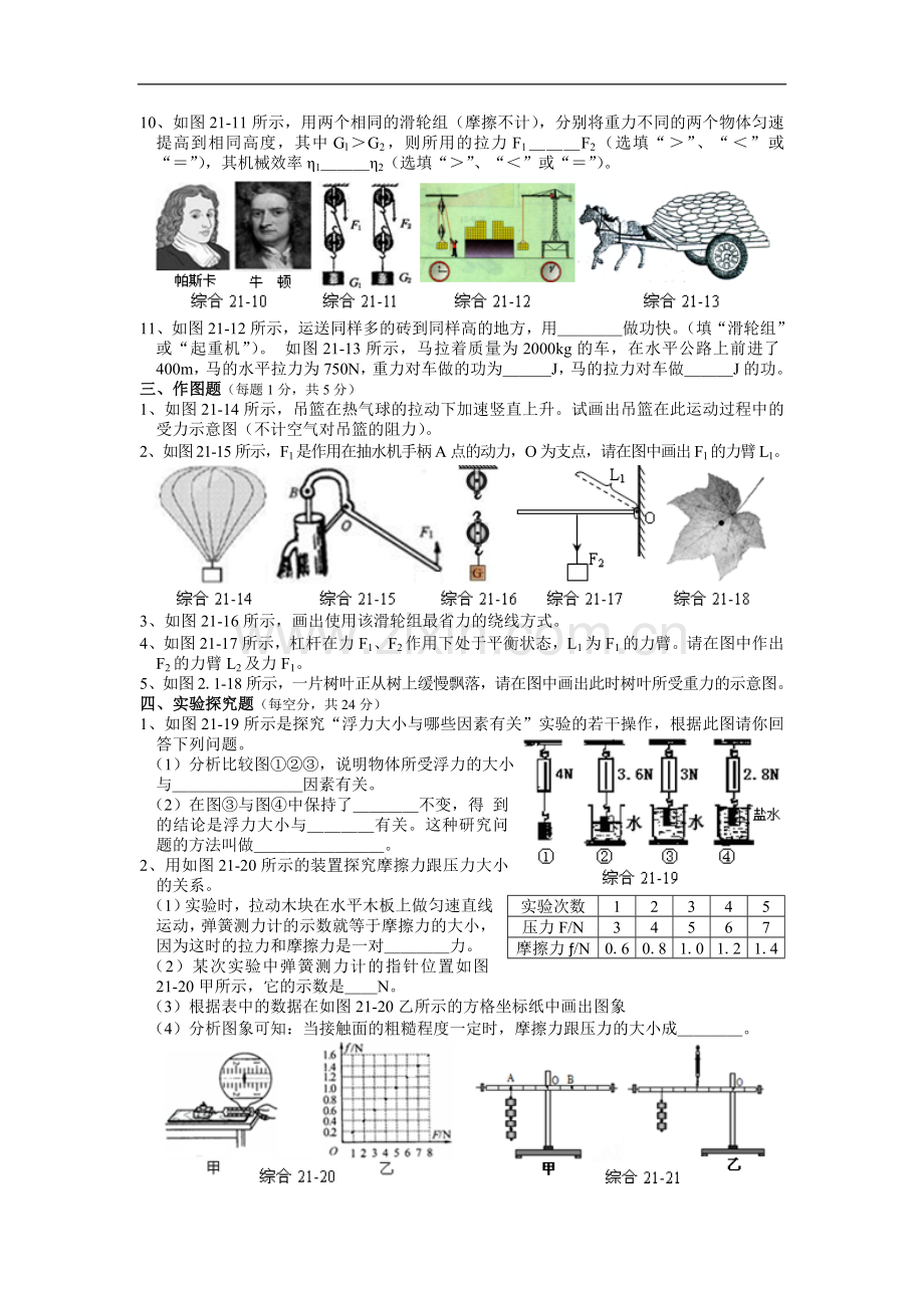 八年级物理下学期期末复习测试题.doc_第3页