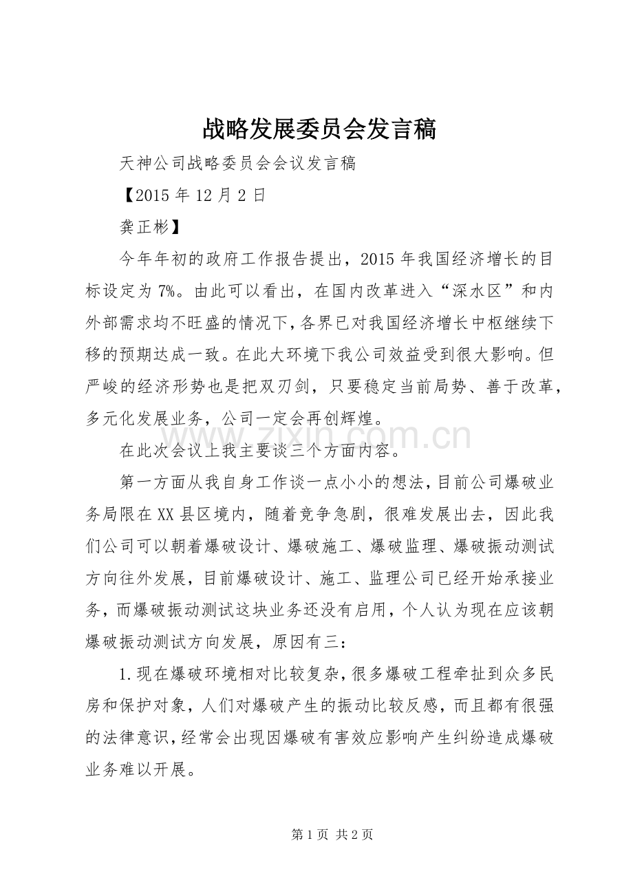 战略发展委员会发言稿.docx_第1页