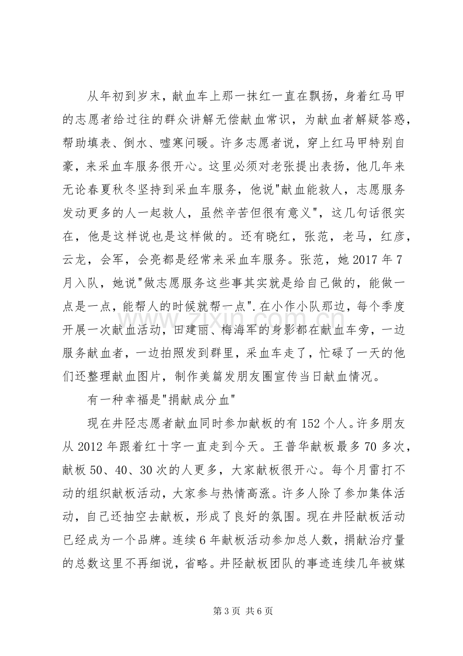 红十字XX年志愿者座谈会上的发言.docx_第3页