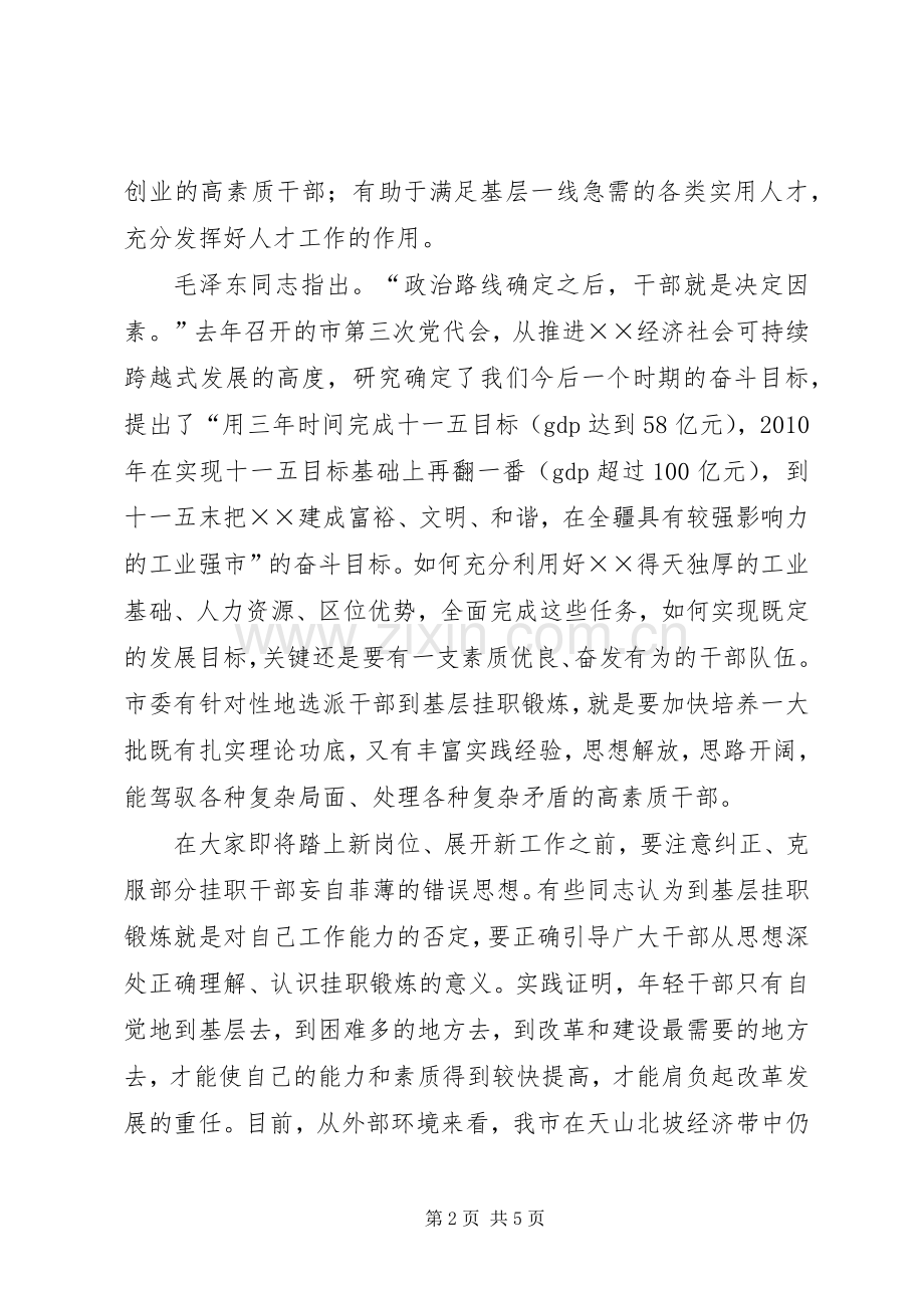 基层干部挂职锻炼大会上的讲话.docx_第2页