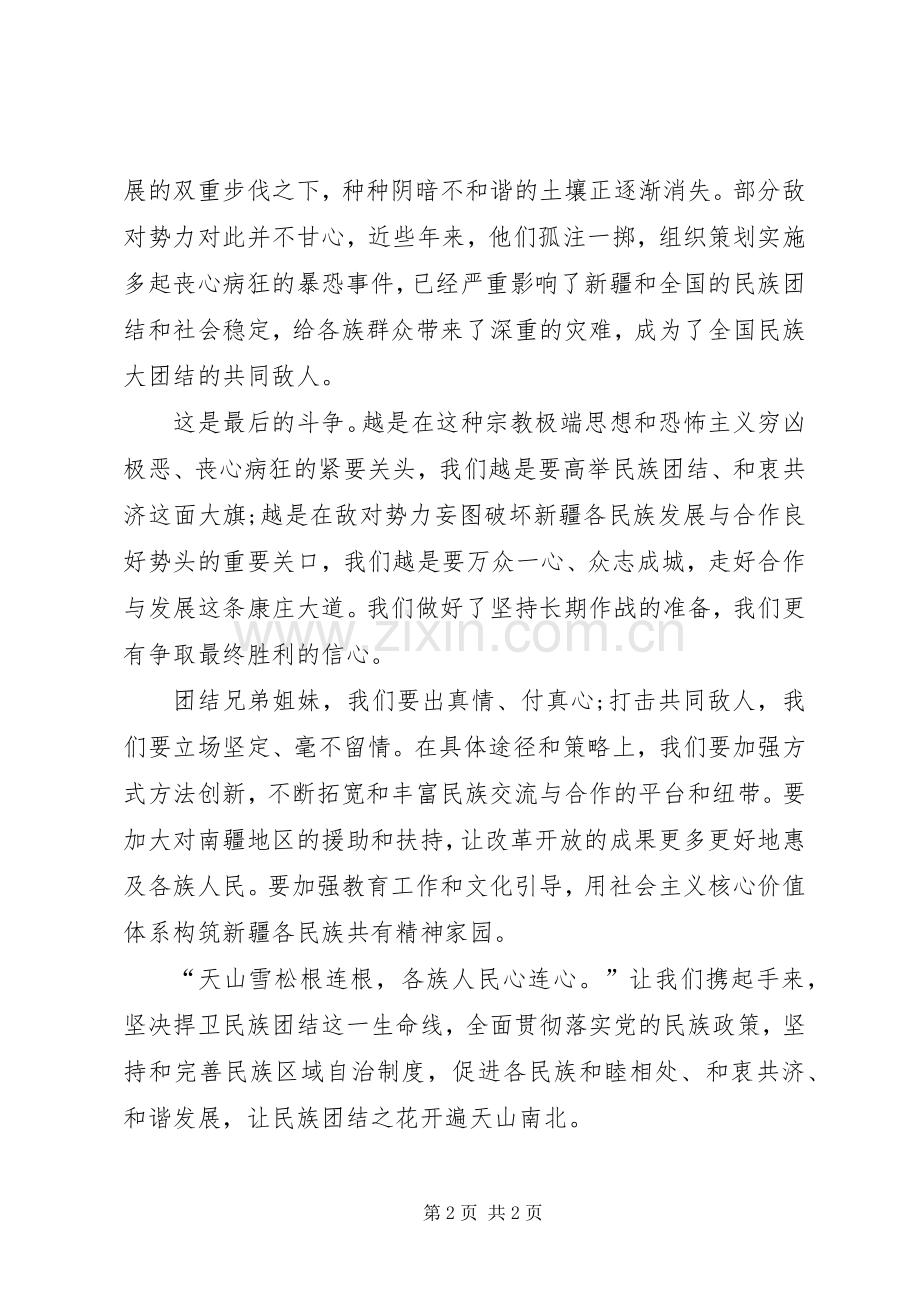 自治区民族团结进步年心得体会.docx_第2页