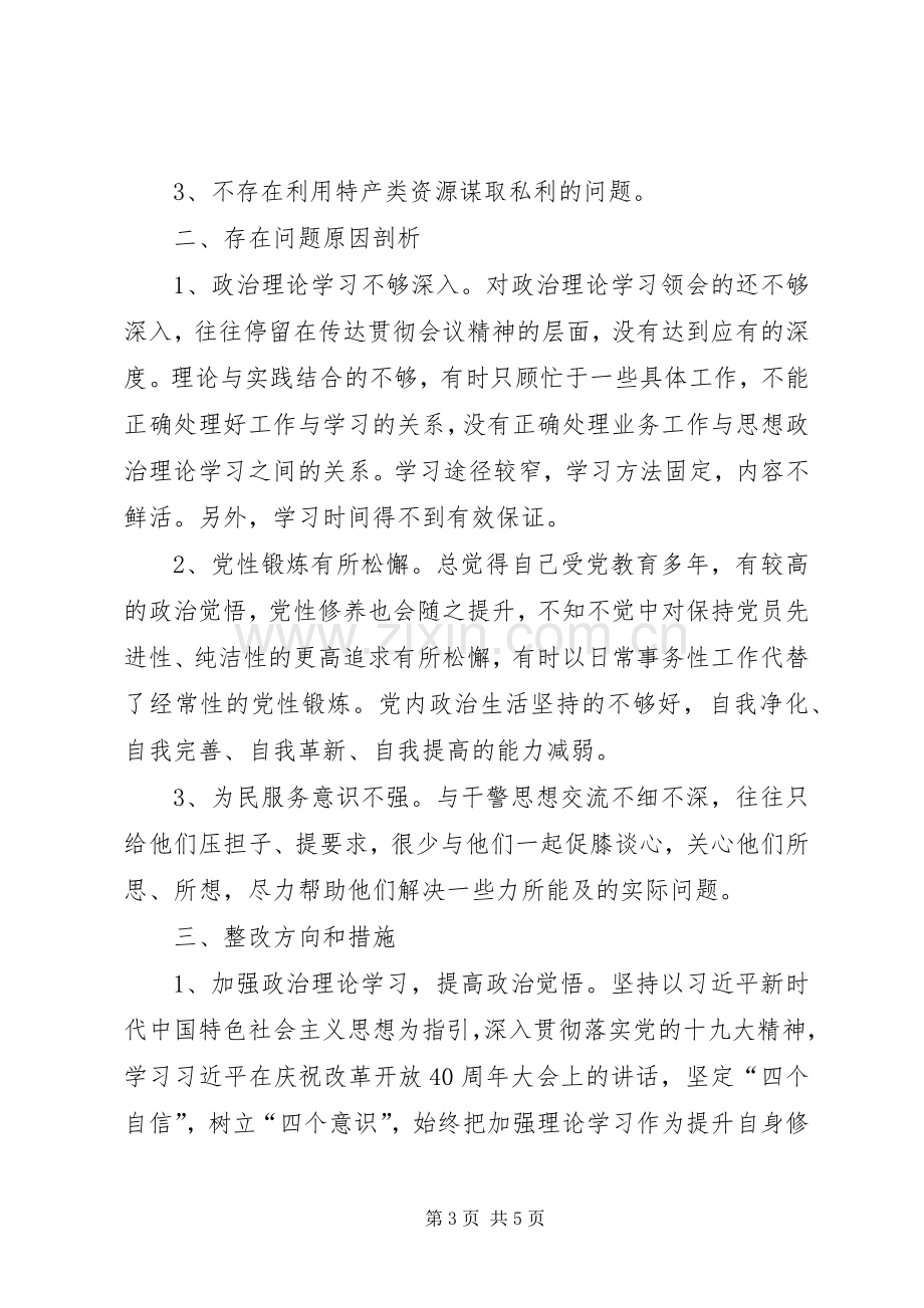 政法系统领导年度组织生活会发言提纲.docx_第3页