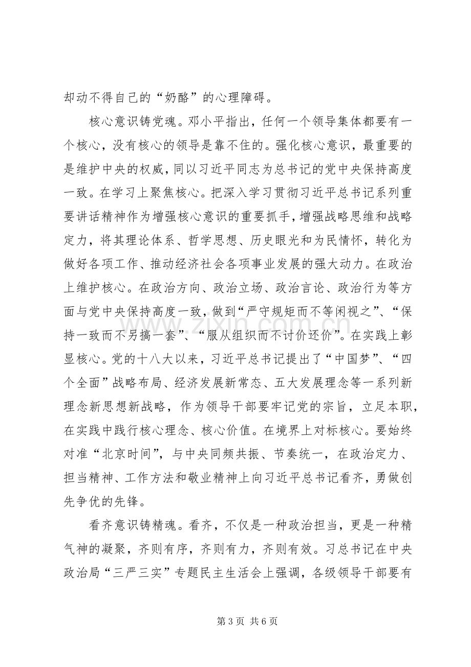 党员学习四个意识心得体会5篇(一).docx_第3页