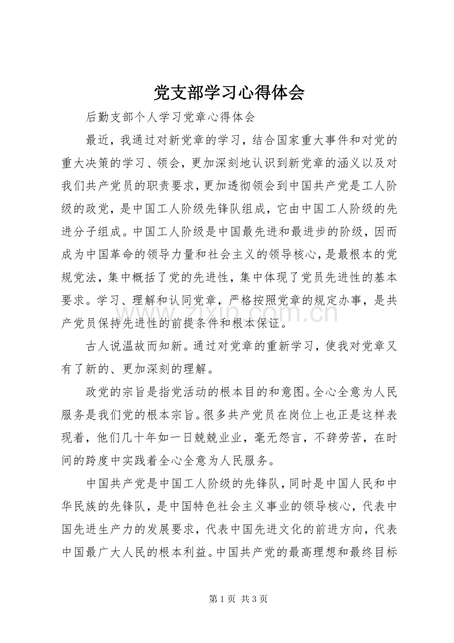 党支部学习心得体会.docx_第1页