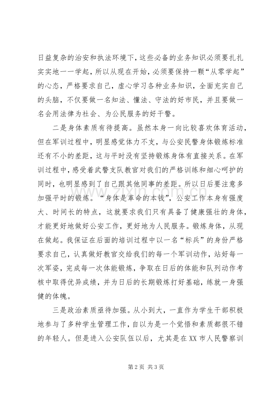 XX年新警初任培训心得体会.docx_第2页