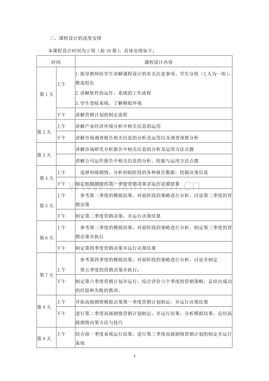 市场营销学独立实训课程教学大纲.doc_第3页