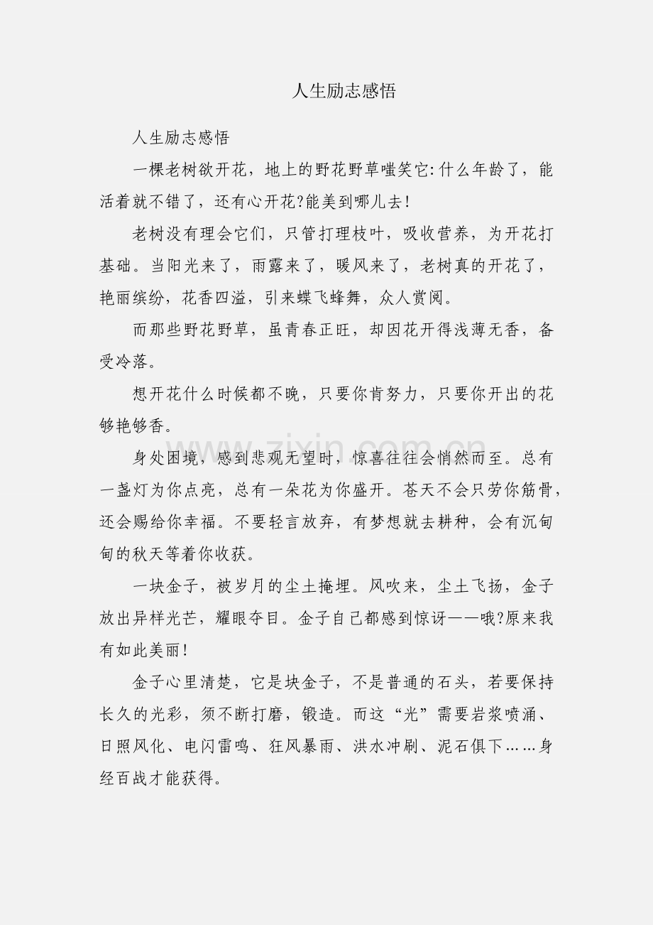 人生励志感悟.docx_第1页