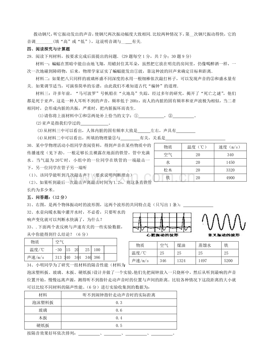 初二物理第一章《声现象》单元测试题[1].doc_第3页