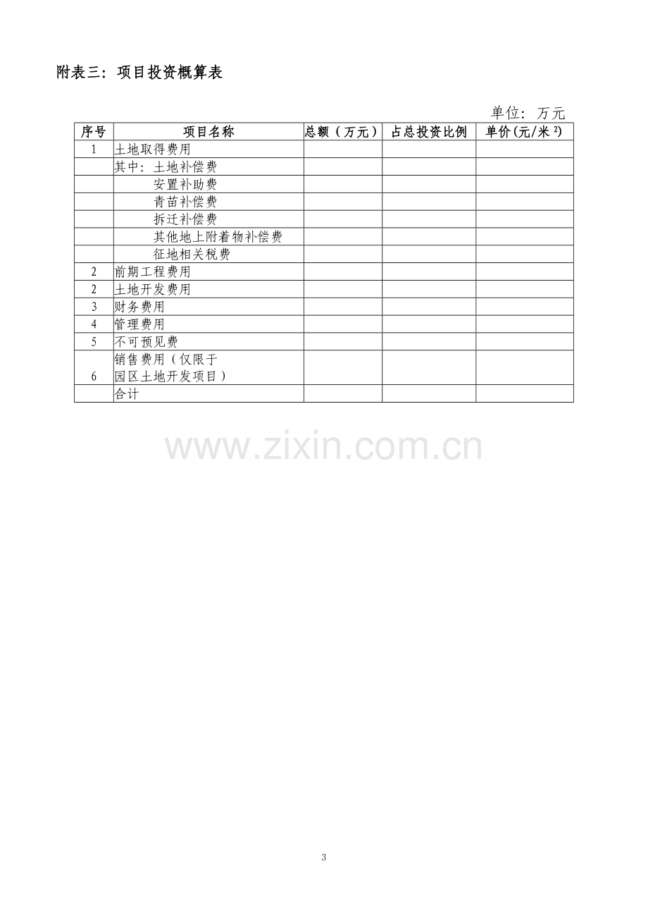 银行土地开发项目评估要点附表.doc_第3页