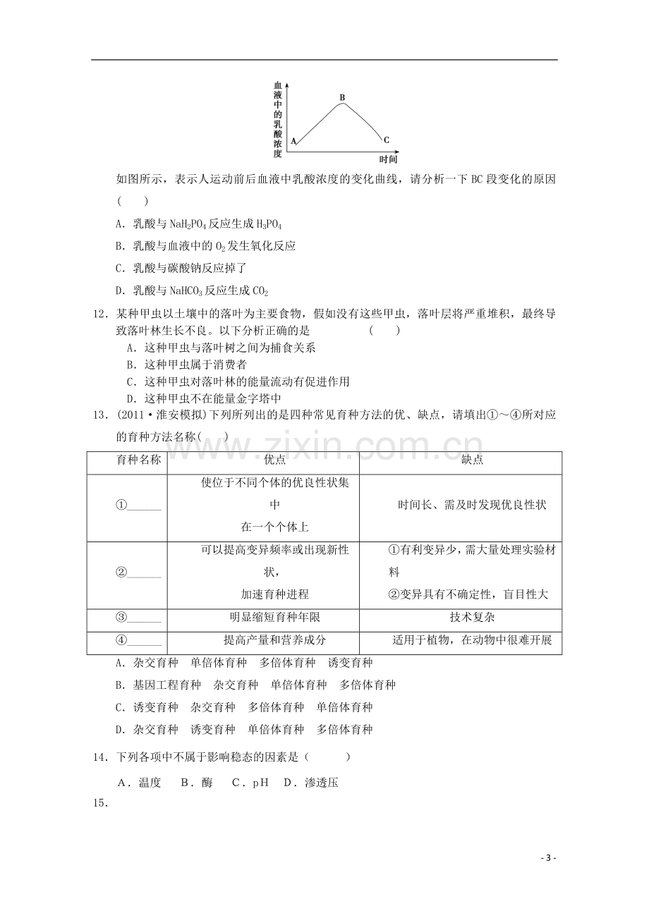 山东省高三生物期末题2新人教版.doc_第3页