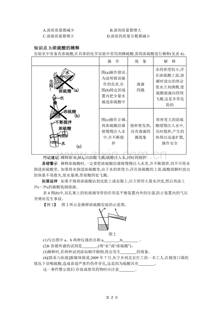 人教版九年级化学下册第十单元酸和碱知识点.doc_第2页