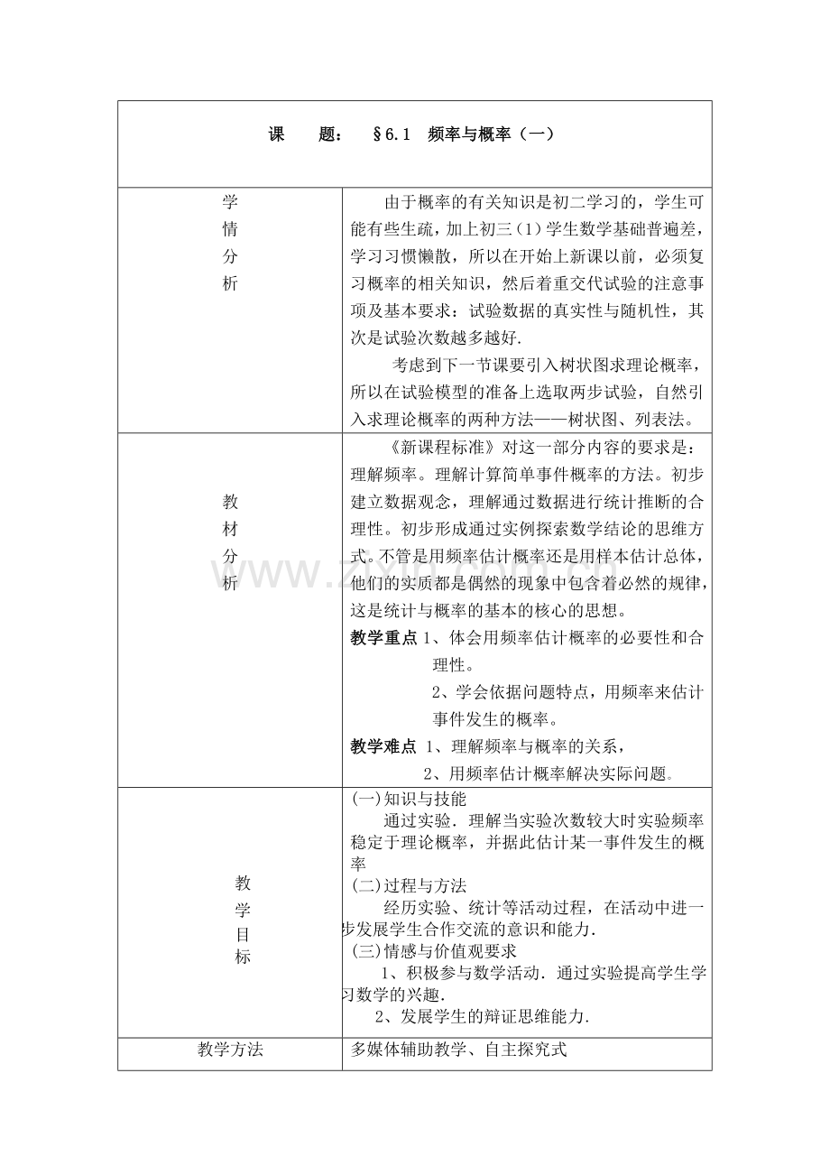 频率与概率教学设计省级.doc_第1页