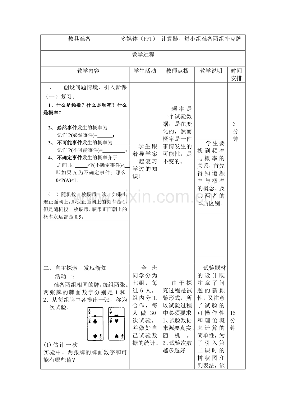 频率与概率教学设计省级.doc_第2页