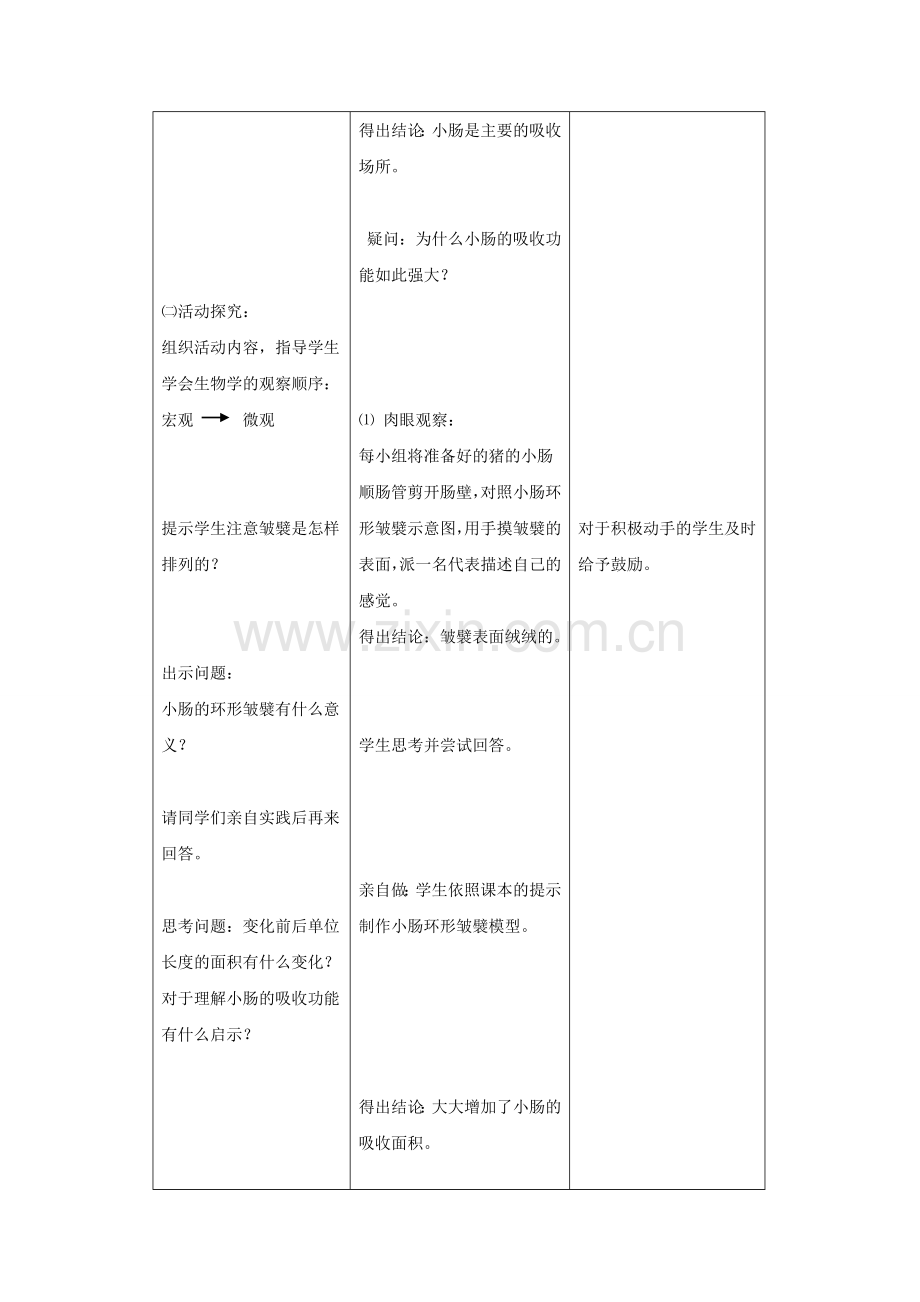 《第三节-营养物质的吸收和利用》教案.doc_第3页