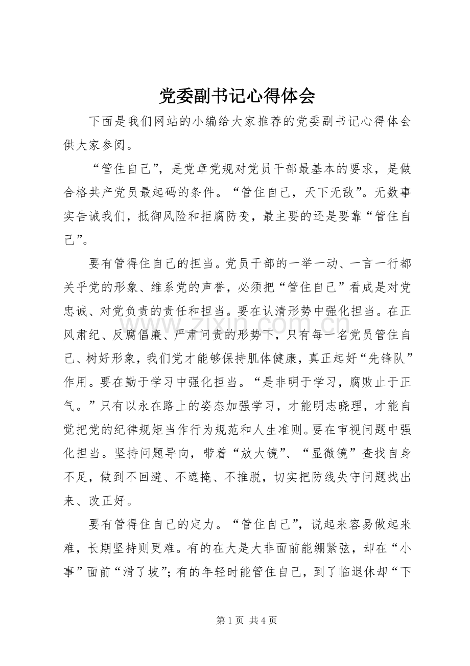 党委副书记心得体会.docx_第1页