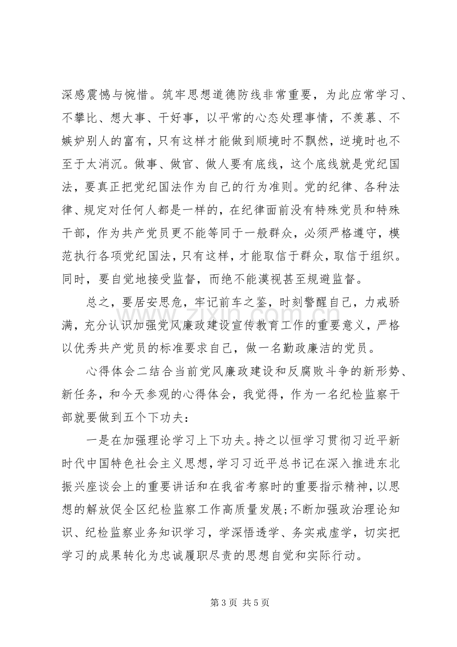 关于党风廉政建设主题纪检人员心得体会.docx_第3页