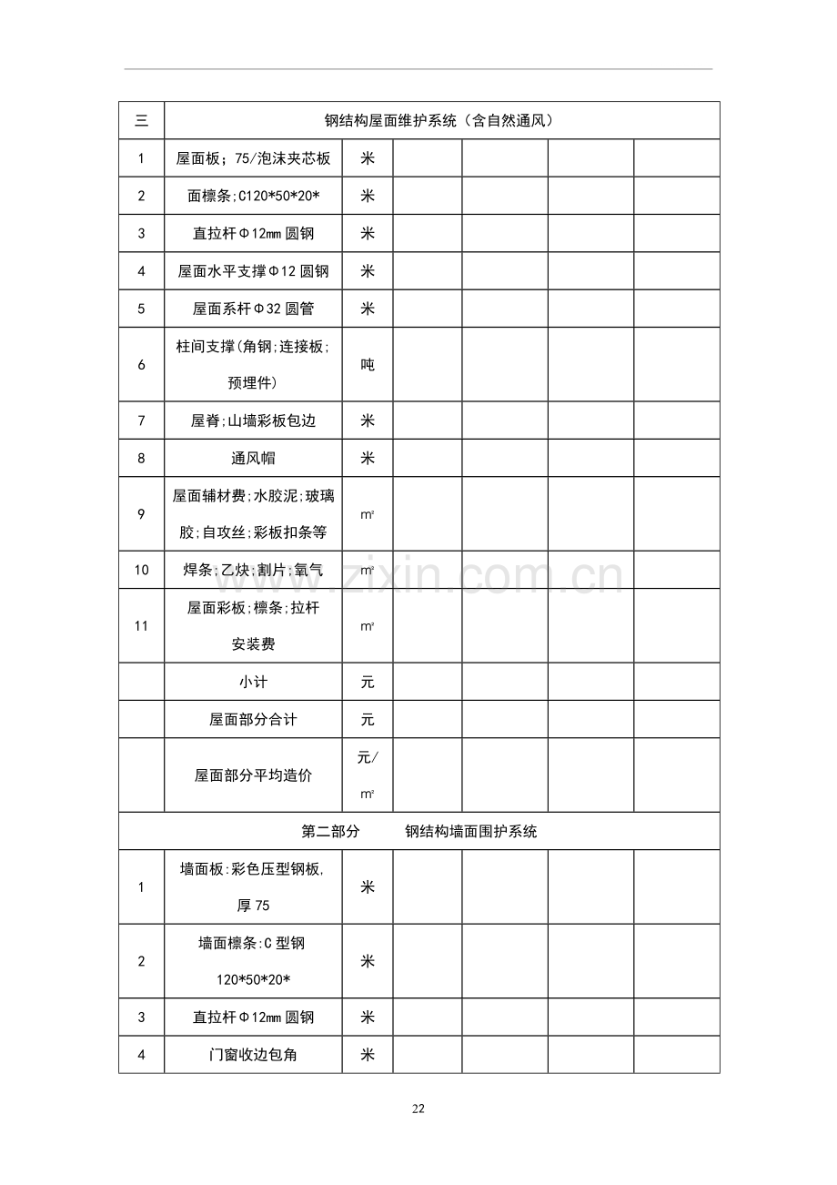 钢结构工程材料清单报价表.doc_第2页