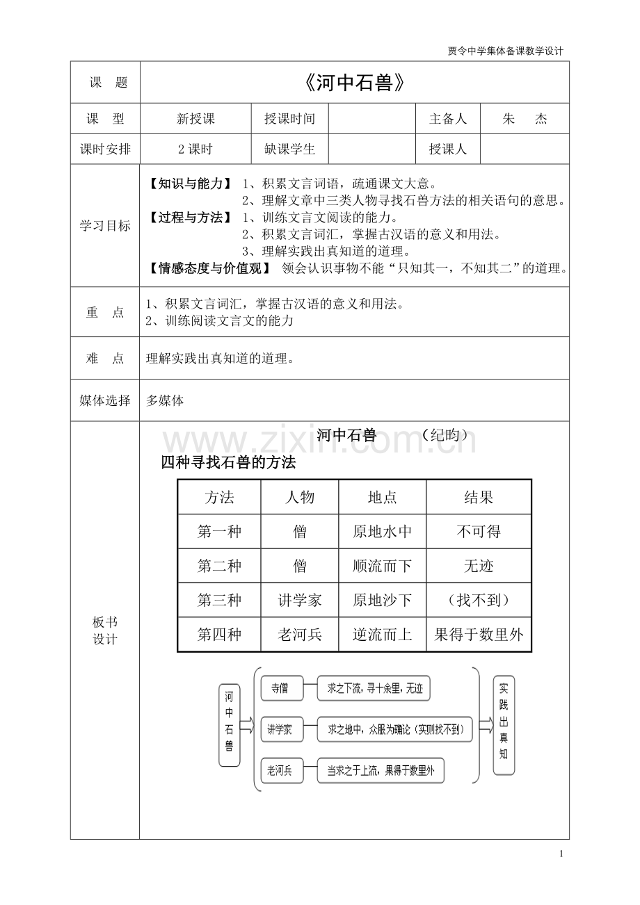 《河中石兽》教学设计.doc_第1页