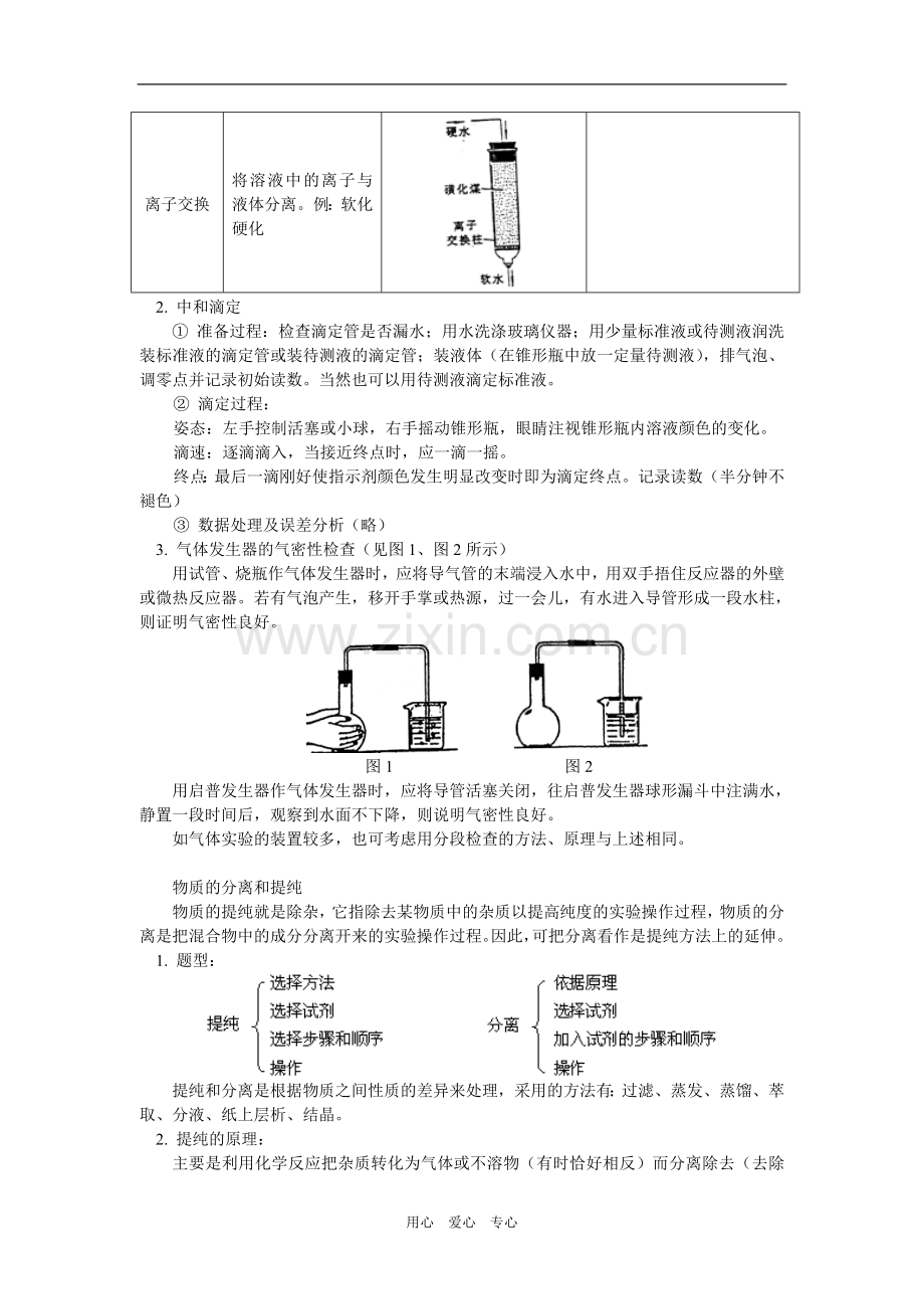 高三化学第一轮复习：化学实验—2人教版-知识精讲.doc_第3页