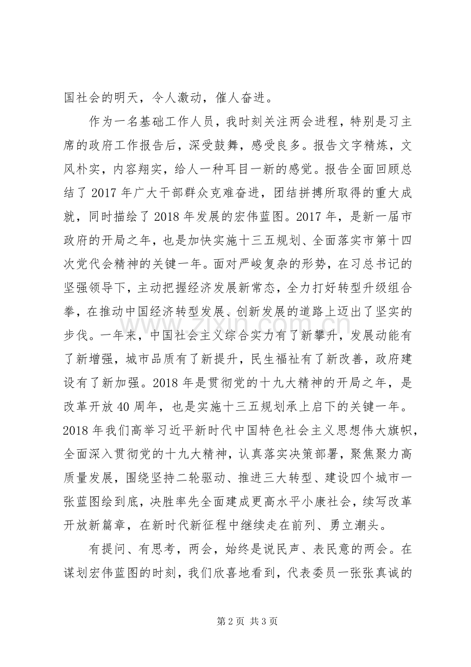 20XX年两会精神心得体会大全.docx_第2页