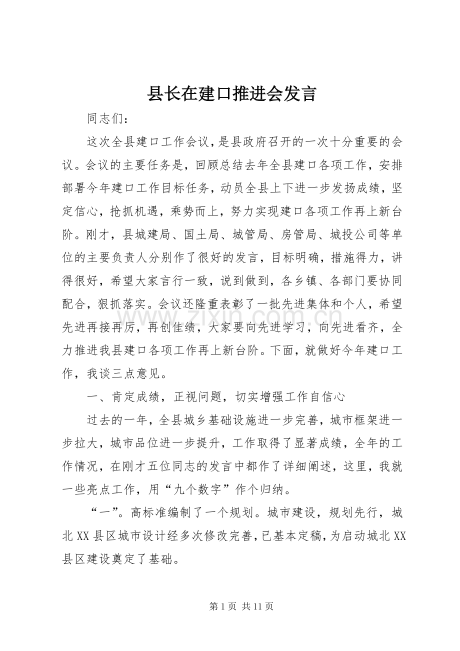 县长在建口推进会发言.docx_第1页