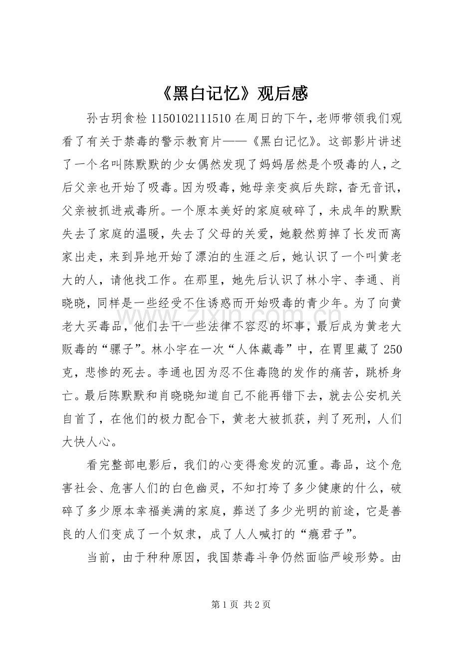 《黑白记忆》观后感.docx_第1页