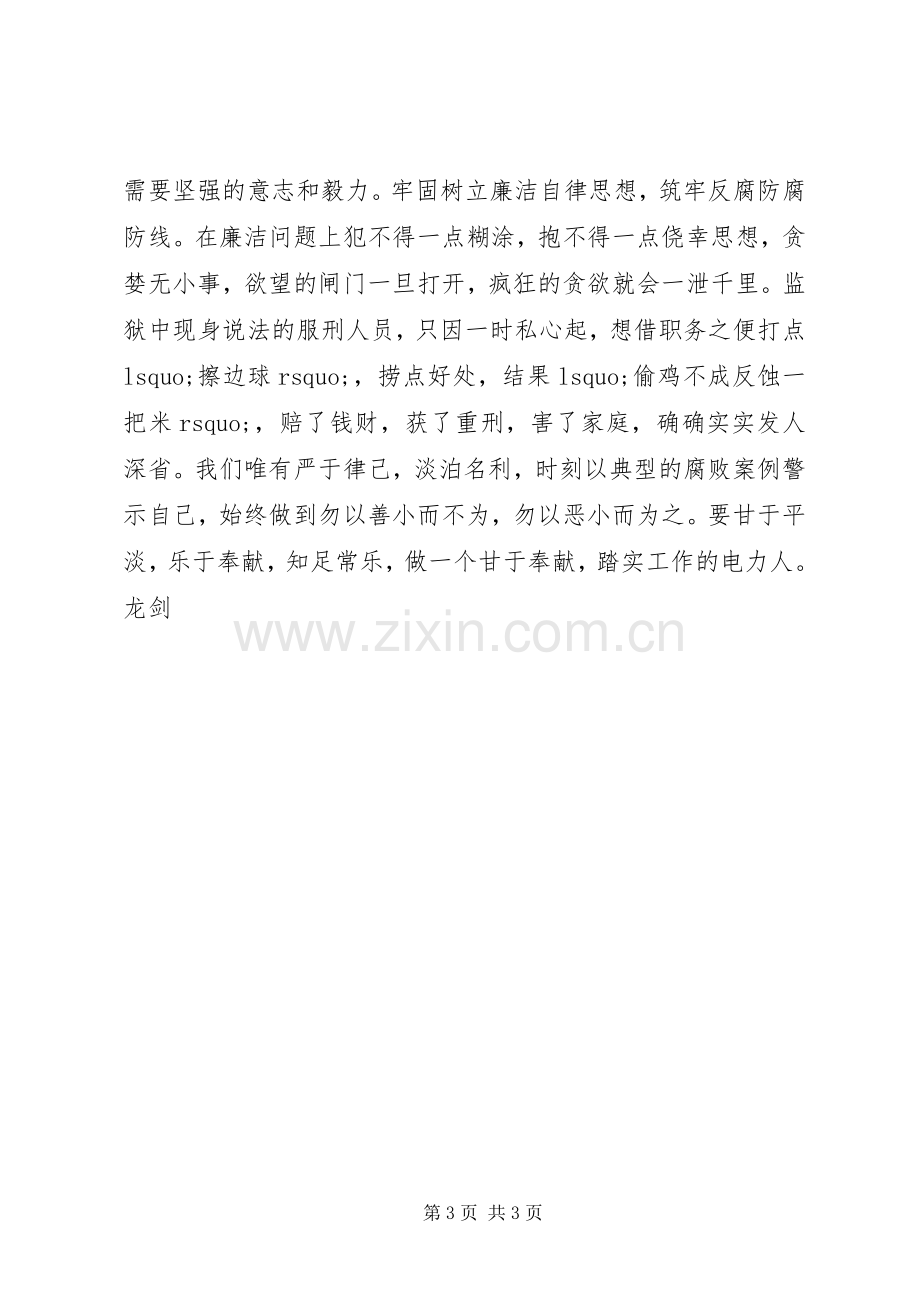 参观监狱廉政教育心得体会.docx_第3页