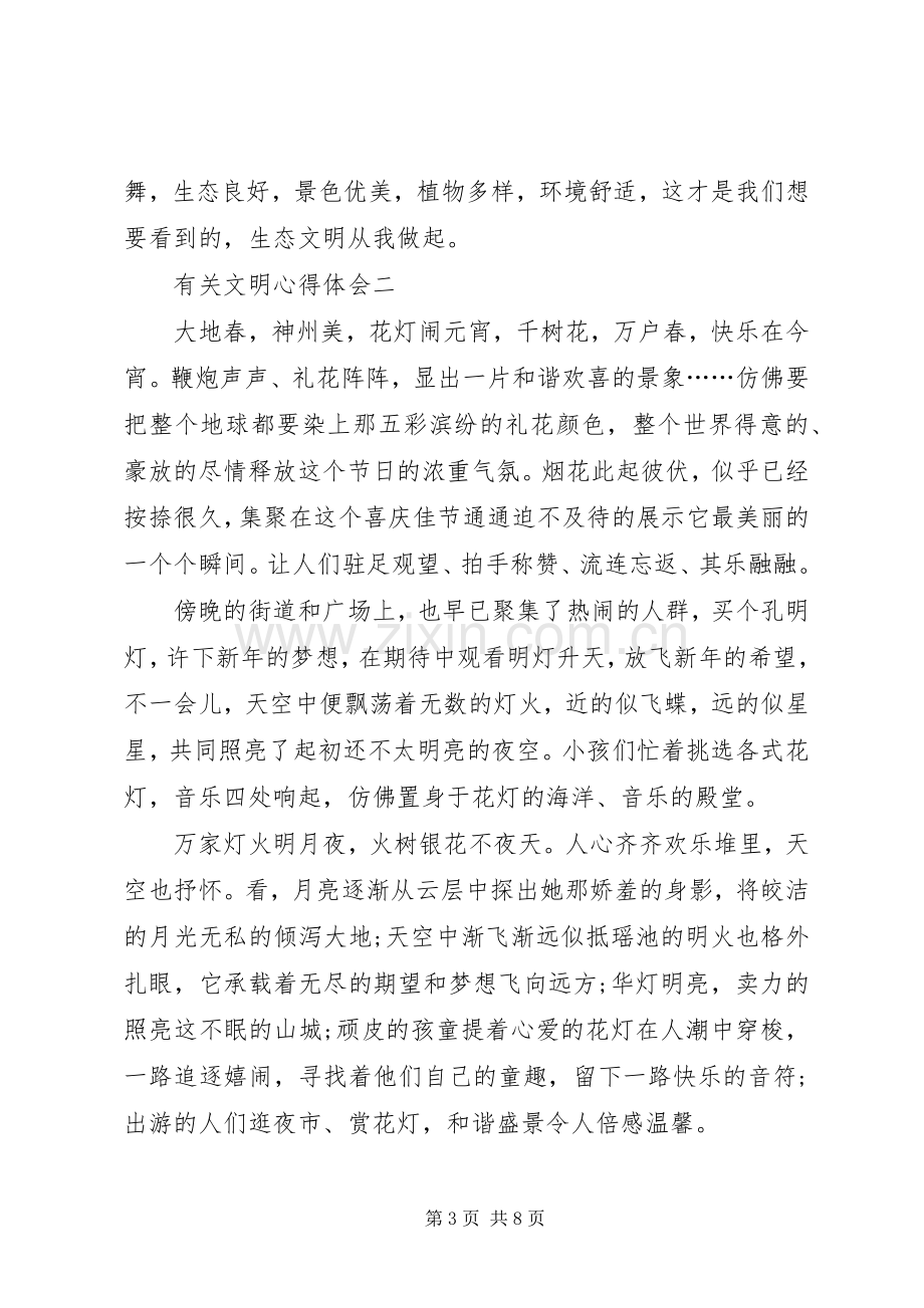 有关文明心得体会多篇.docx_第3页