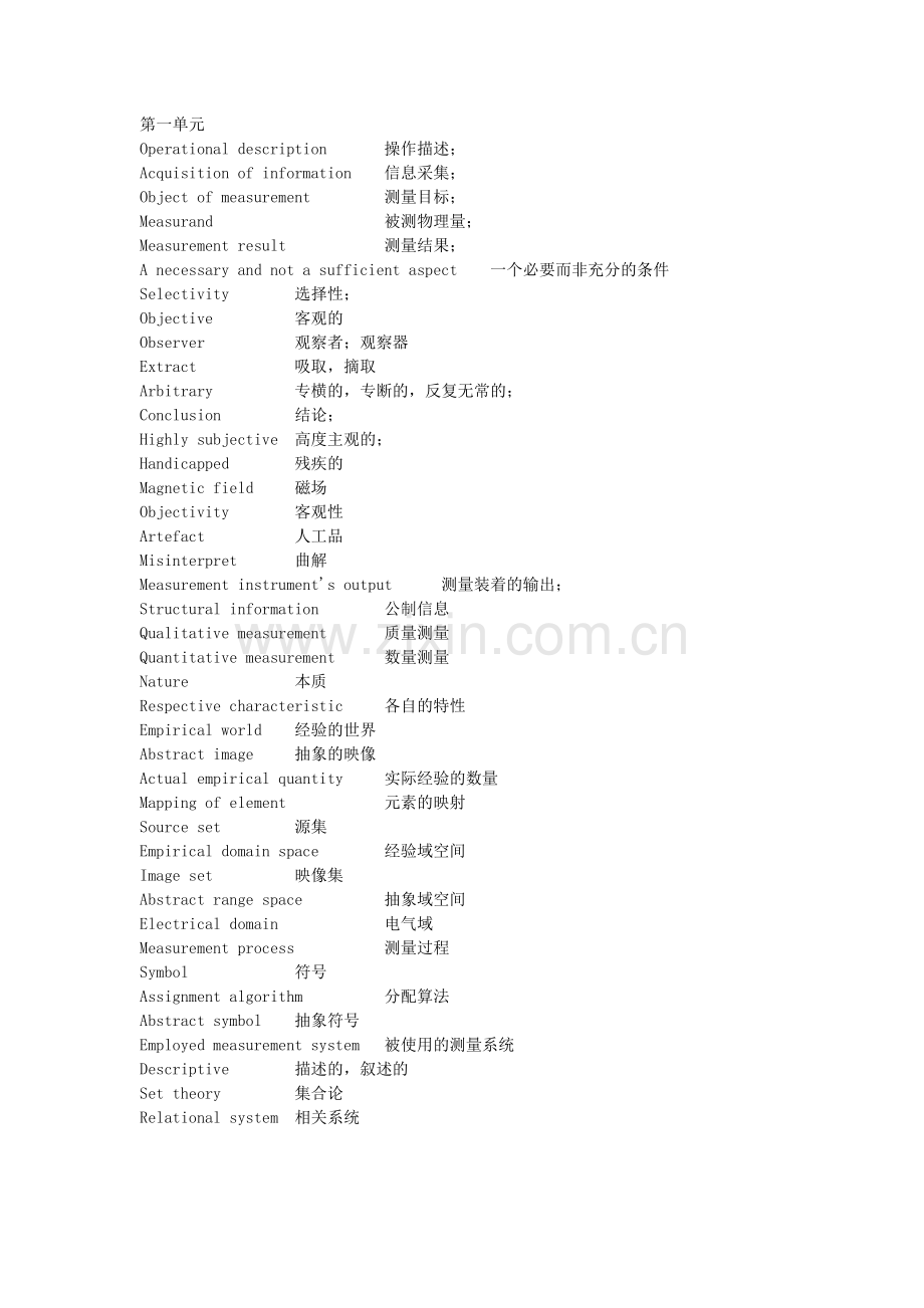 测控技术与仪器专业英语单词汇总.doc_第1页