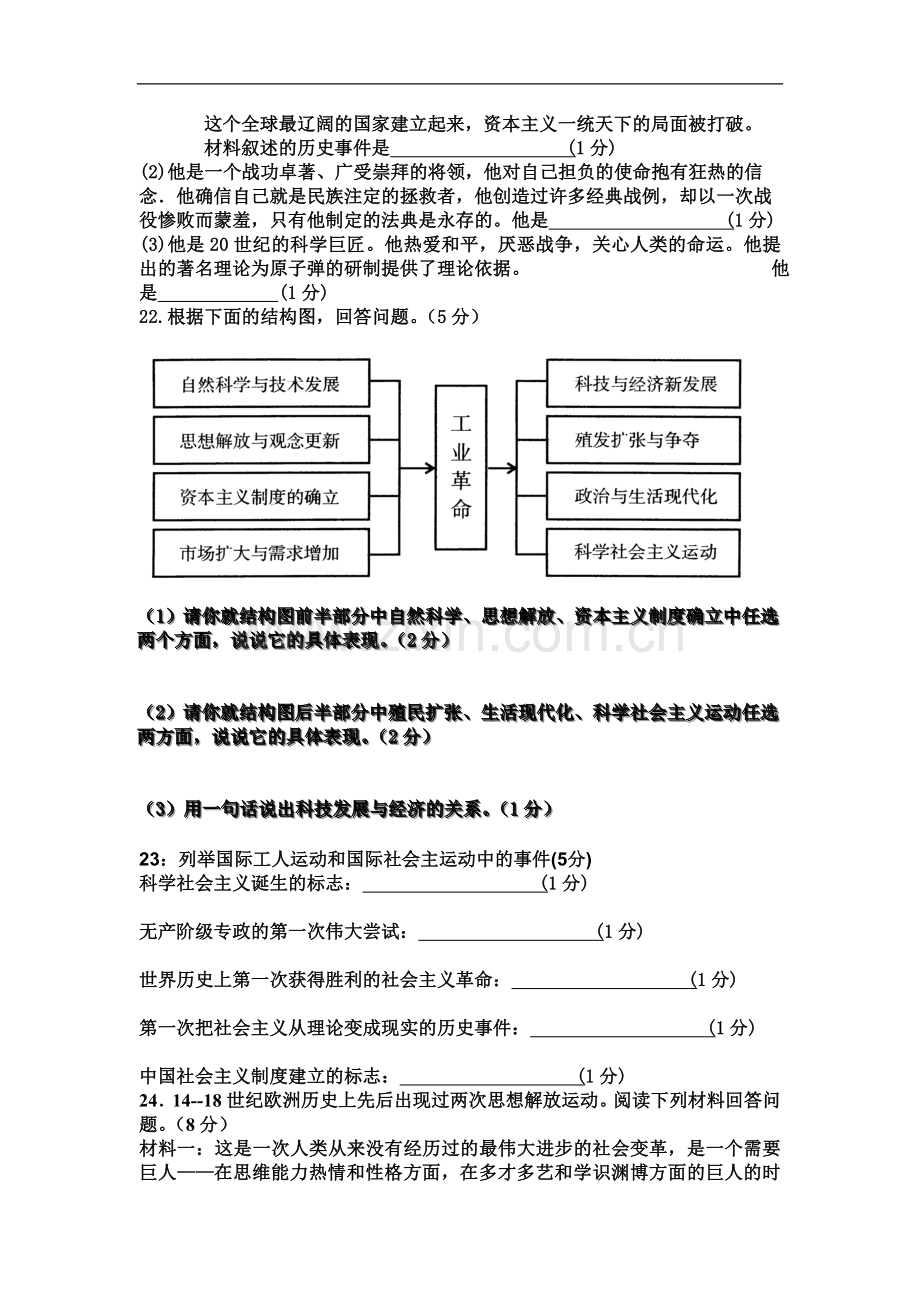 九年级历史周练试卷.doc_第3页