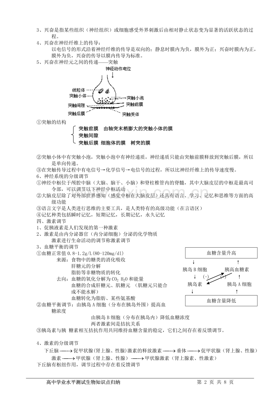 高中生物知识点归纳+必修1-3-(必修3).doc_第2页