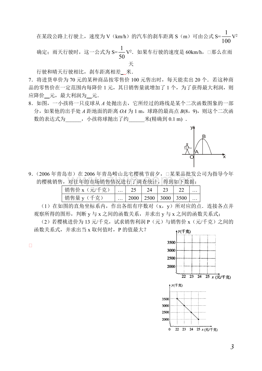 二次函数(利润最值问题)(教师).doc_第3页