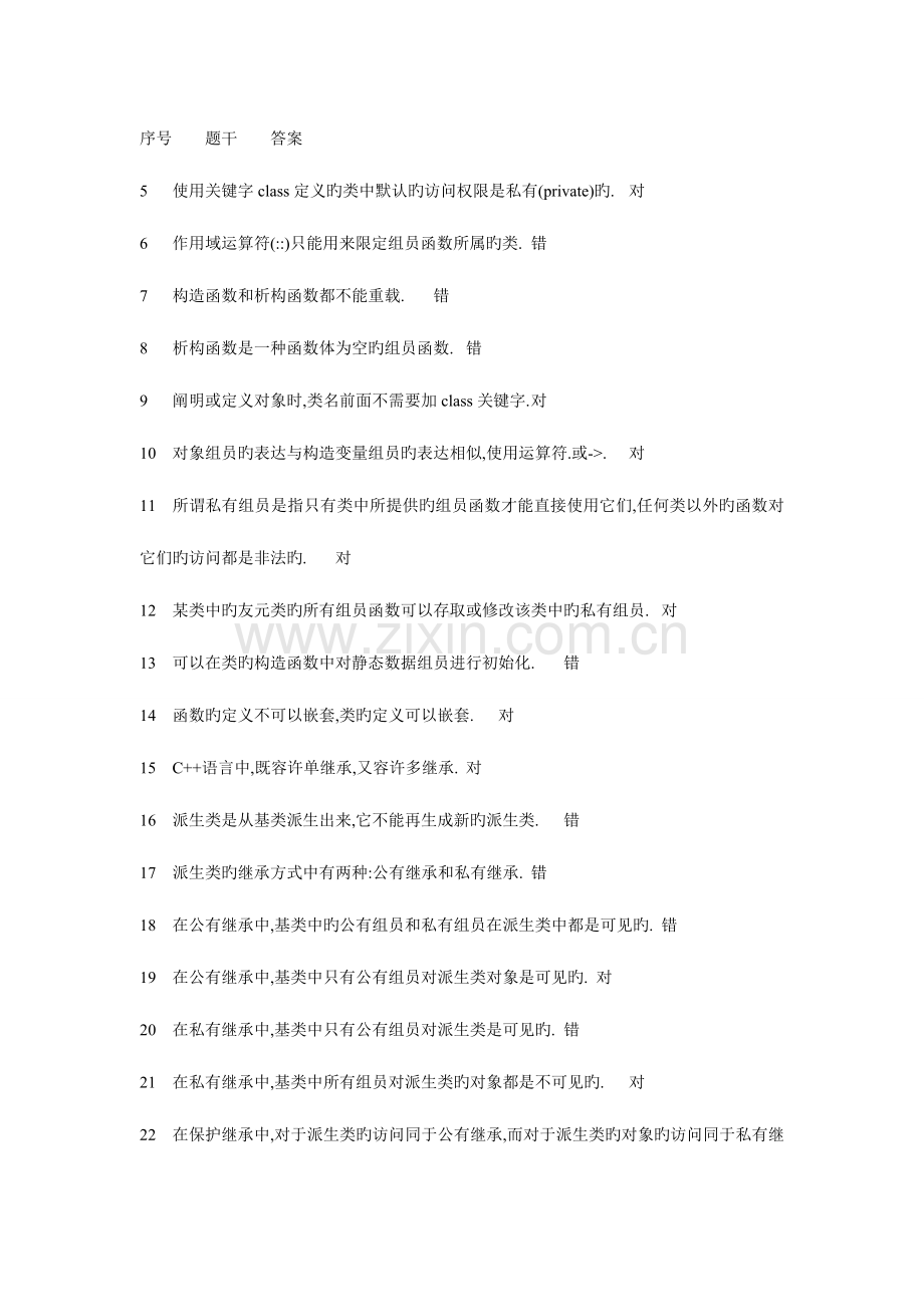 2023年C++判断题题库1.doc_第1页